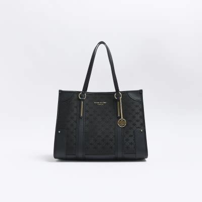 river island green monogram bag.